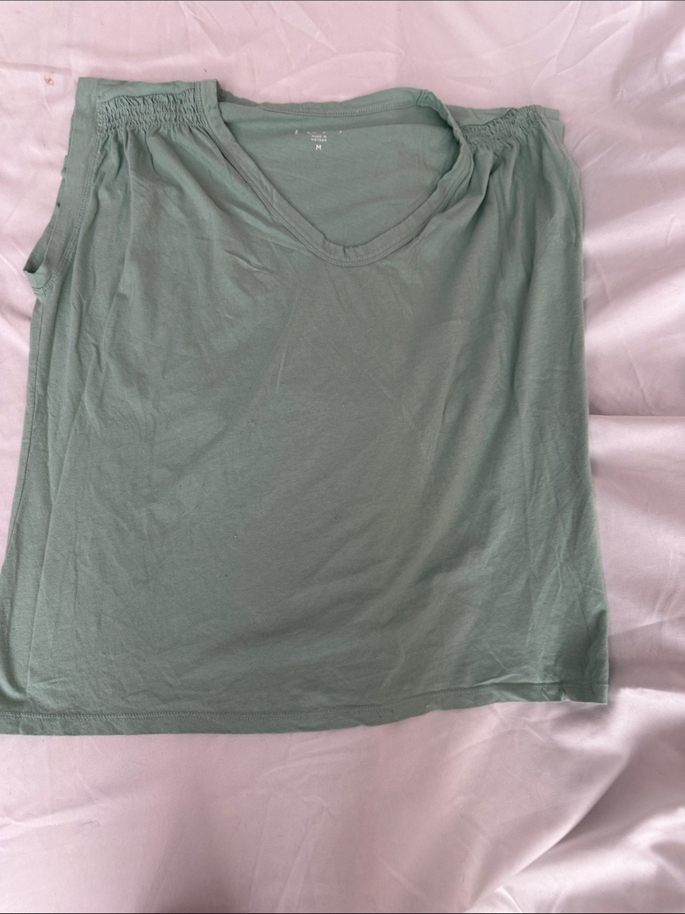 LOFT Mint Green V-Neck Tank Top - M